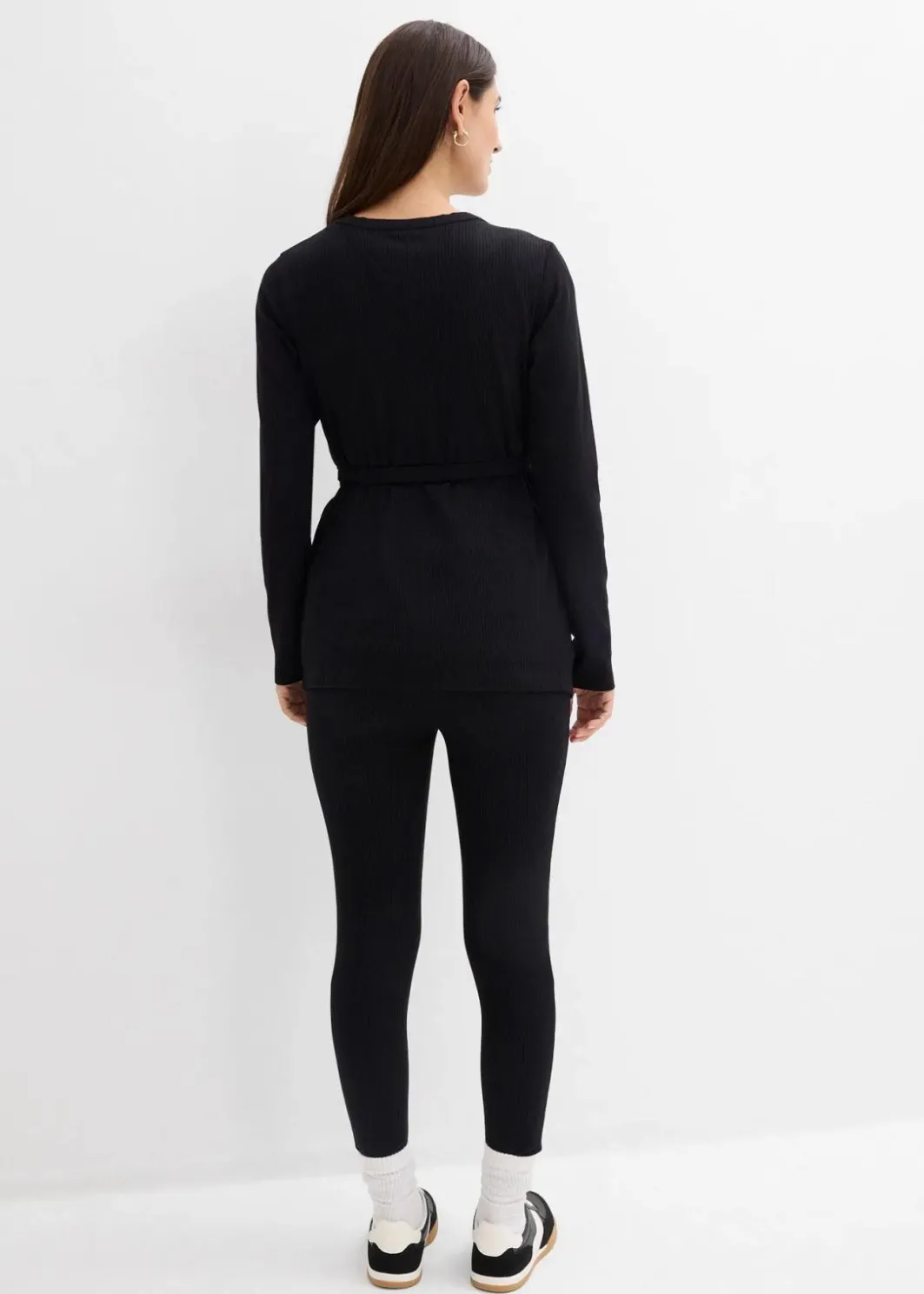 Clearance Set aus Umstands-Wickelshirt mit bequemer Leggings (2-tlg.Set) Damen Bekleidung·Blazer|Nachhaltigere Materialien