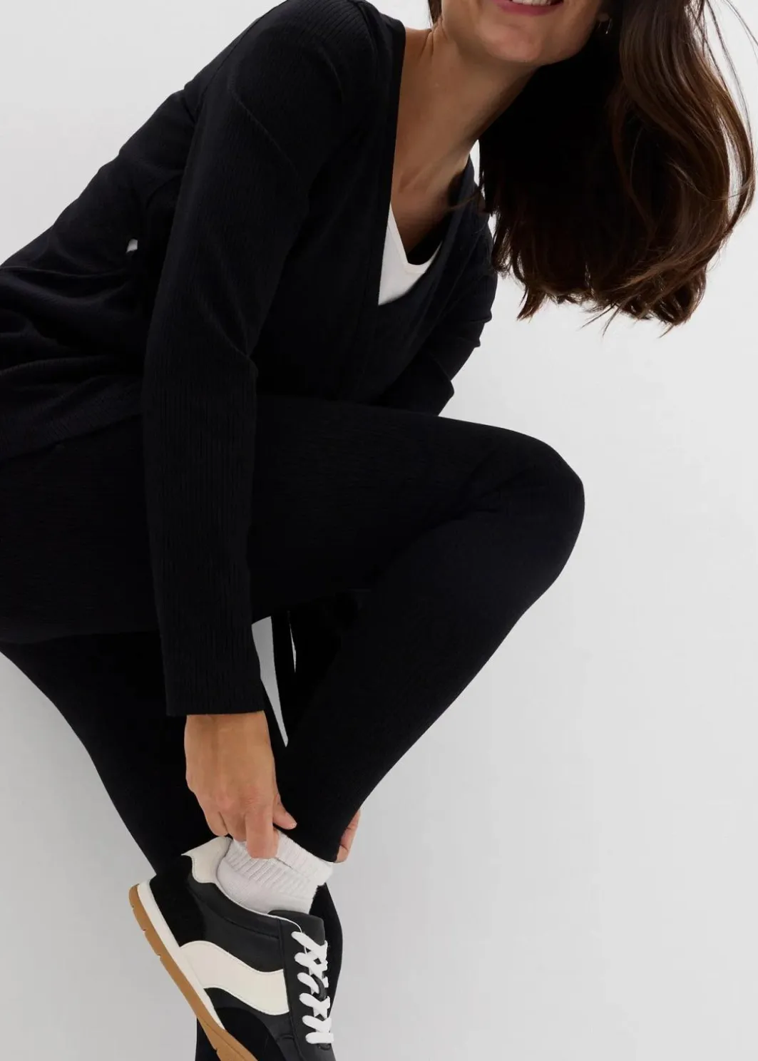 Clearance Set aus Umstands-Wickelshirt mit bequemer Leggings (2-tlg.Set) Damen Bekleidung·Blazer|Nachhaltigere Materialien