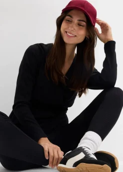 Clearance Set aus Umstands-Wickelshirt mit bequemer Leggings (2-tlg.Set) Damen Bekleidung·Blazer|Nachhaltigere Materialien