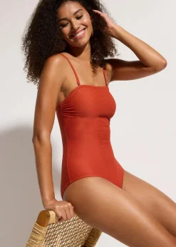 Damen bonprix Nachhaltigere Materialien|Badeanzüge|Shape Badeanzug aus Strukturware mittlere Formkraft