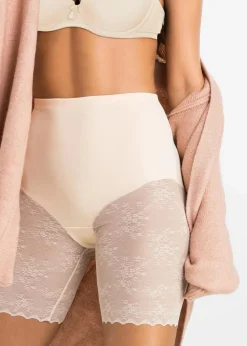 Damen bonprix Höschen|Socken & Strumpfhosen|Shape Hose mit Spitze und mittlerer Formkraft