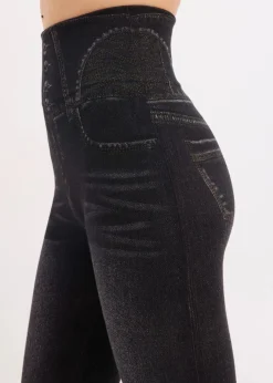 Best Shape Seamless Strumpfleggings Jeansoptik mit starker Formkraft Damen Wäsche·Shapewear|Wäsche·Socken & Strumpfhosen
