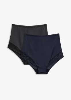 Damen bonprix Shapewear|Höschen|Shape Slip mit Glanzeffekt und mittlerer Formkraft (2er Pack)