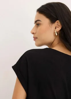 Damen bonprix Shirts & Tops|Shirt aus Baumwolle mit Nietenapplikation