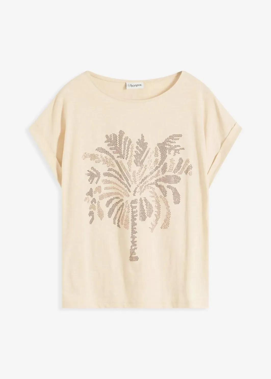 Damen bonprix Shirts & Tops|Shirt aus Baumwolle mit Nietenapplikation