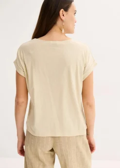Damen bonprix Shirts & Tops|Shirt aus Baumwolle mit Nietenapplikation