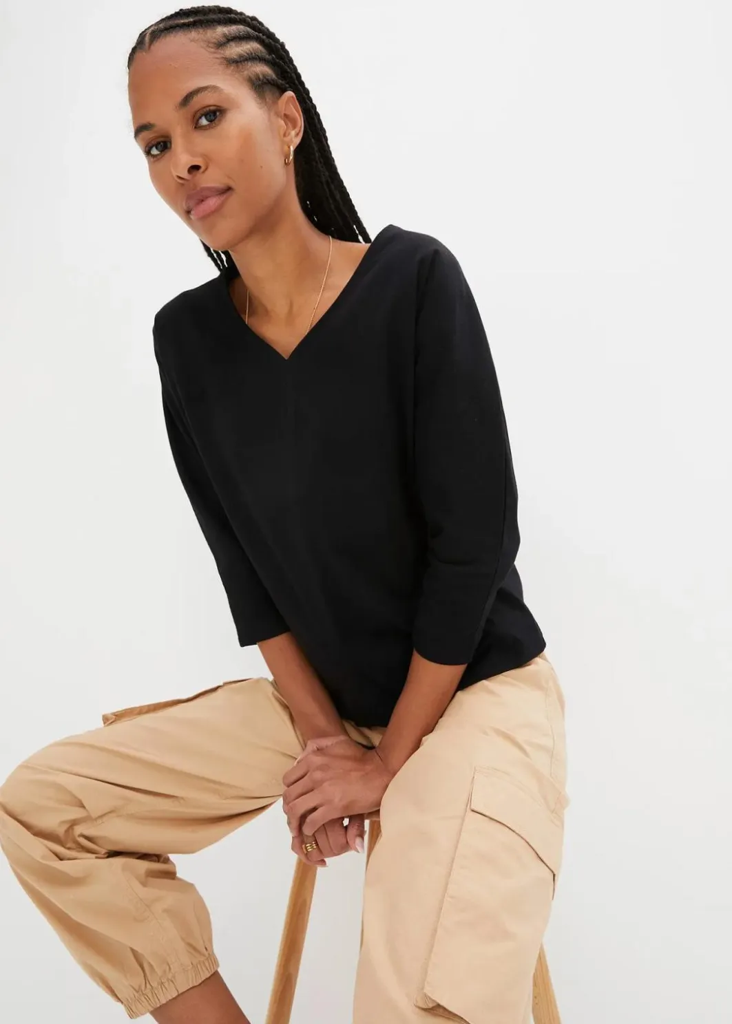 Damen bonprix Shirts & Tops|Nachhaltigere Materialien|Shirt aus Bio Baumwolle
