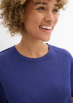 Damen bonprix Zweiteiler & Sets|Shirts & Tops|Shirt aus Borkencrepe