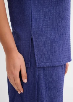 Damen bonprix Zweiteiler & Sets|Shirts & Tops|Shirt aus Borkencrepe