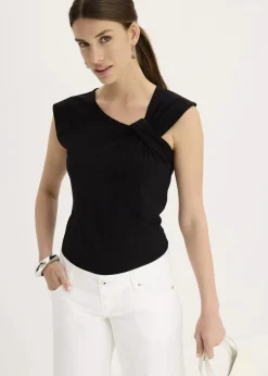 Damen bonprix Shirts & Tops|Shirt aus elastischem Baumwoll-Mix