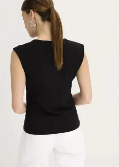 Damen bonprix Shirts & Tops|Shirt aus elastischem Baumwoll-Mix
