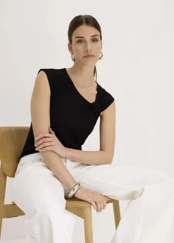 Damen bonprix Shirts & Tops|Shirt aus elastischem Baumwoll-Mix