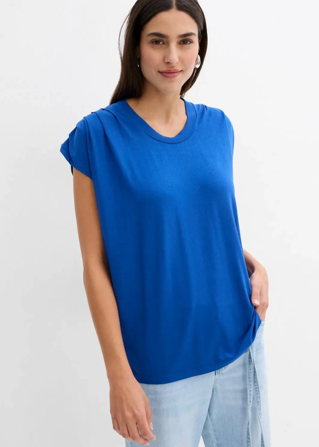 Online Shirt aus fließendem Viskose-Mix Damen Shirts & Tops
