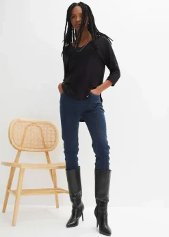 Damen bonprix Shirts & Tops|Shirt aus fließendem Viskose-Mix