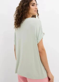 Damen bonprix Nachhaltigere Materialien|Shirts & Tops|Shirt aus fließendem Viskose-Mix