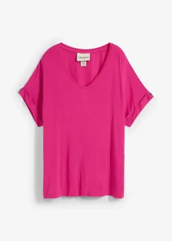 Best Shirt aus fließendem Viskose-Mix Damen Nachhaltigere Materialien|Shirts & Tops