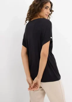 Damen bonprix Nachhaltigere Materialien|Shirts & Tops|Shirt aus fließendem Viskose-Mix