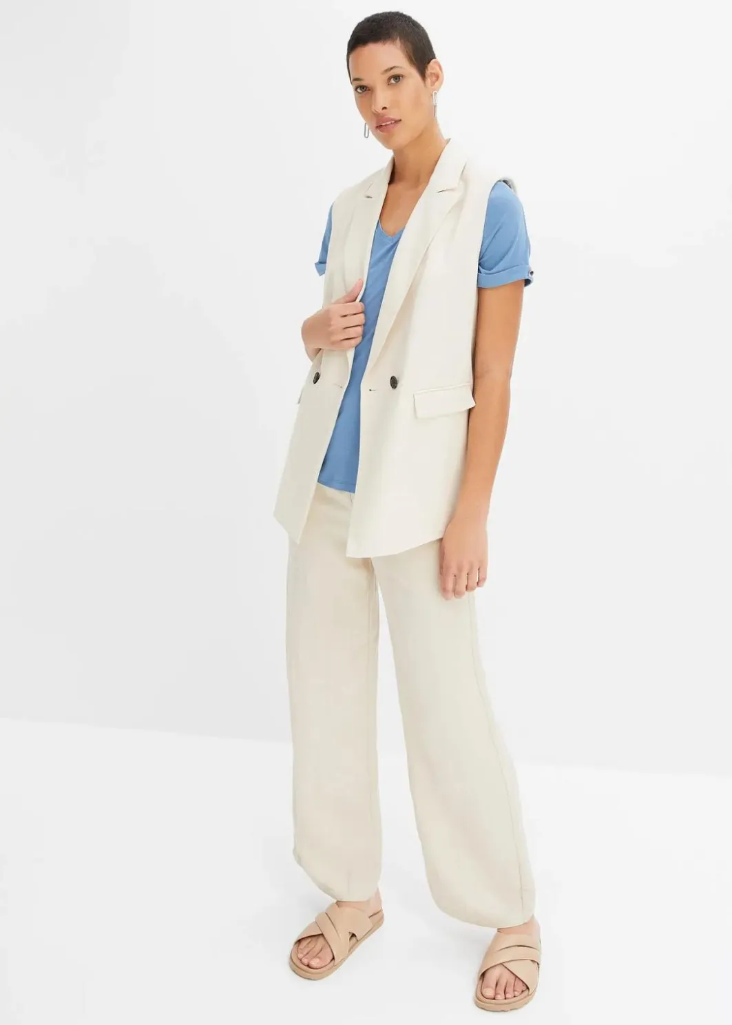 Damen bonprix Shirts & Tops|Nachhaltigere Materialien|Shirt aus fließendem Viskose-Mix