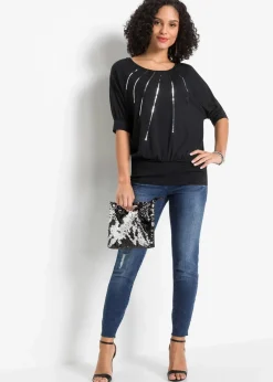 Shirt aus fließendem Viskose-Mix Damen Nachhaltigere Materialien|Shirts & Tops