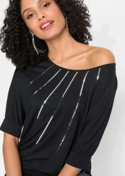 Shirt aus fließendem Viskose-Mix Damen Nachhaltigere Materialien|Shirts & Tops