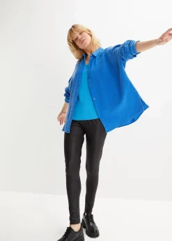 Damen bonprix Shirts & Tops|Shirt aus fließendem Viskose-Mix