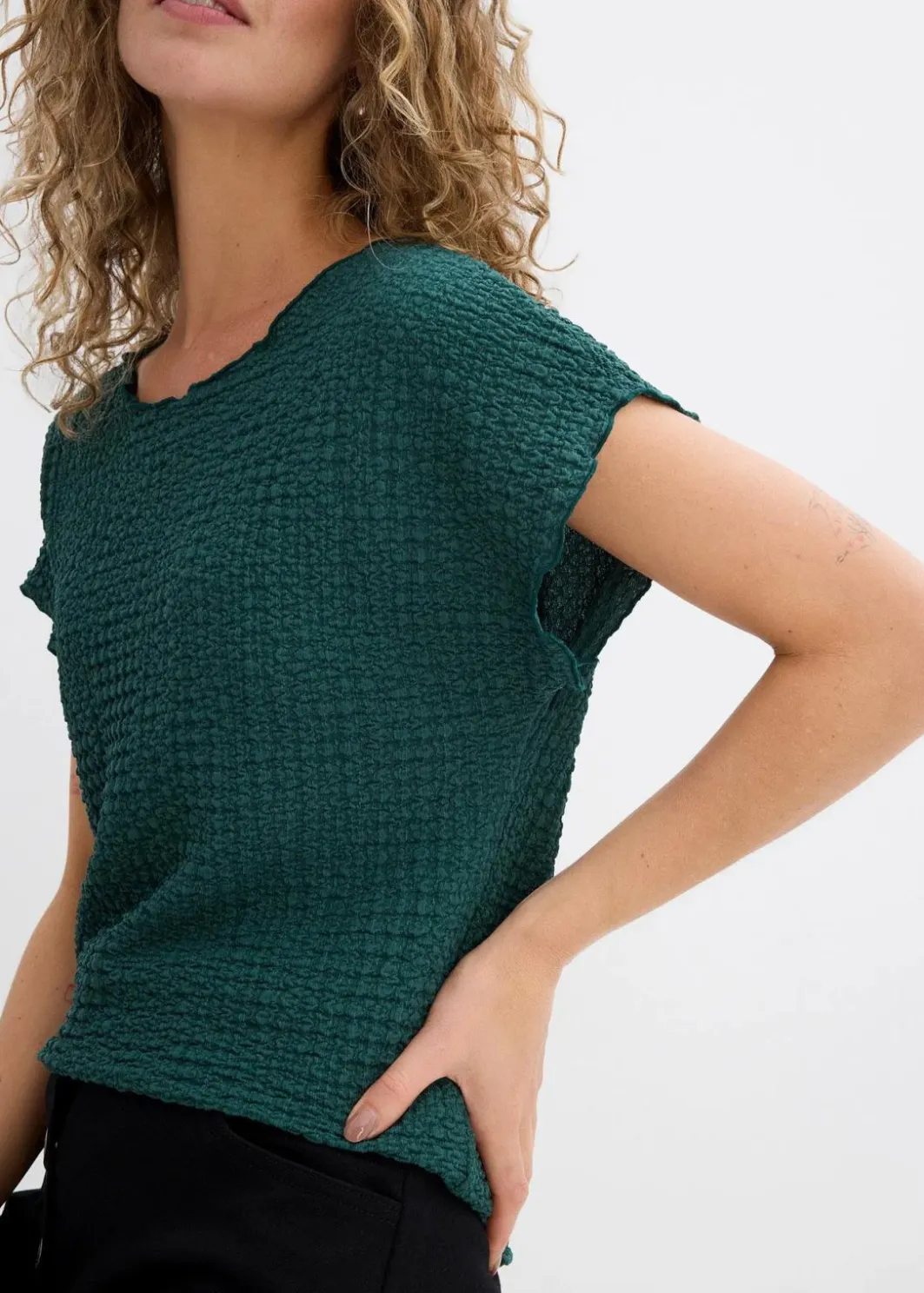 Damen bonprix Shirts & Tops|Shirt aus leichtem Crêpe