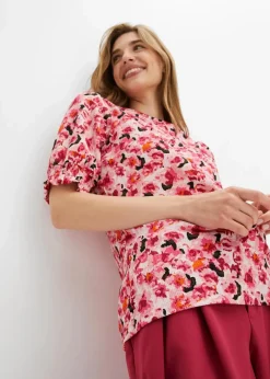 Outlet Shirt aus leichtem Crêpe Damen Shirts & Tops|Nachhaltigere Materialien