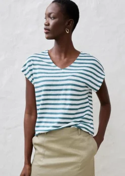 Damen bonprix Shirts & Tops|Premium|Shirt aus reinem Leinen mit Fledermausärmeln