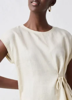 New Shirt aus reinem Leinen mit Webbesatz Damen Premium|Shirts & Tops