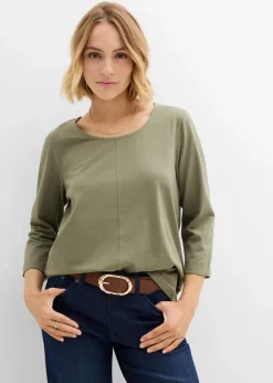 Damen bonprix Shirts & Tops|Nachhaltigere Materialien|Shirt aus reiner Baumwolle