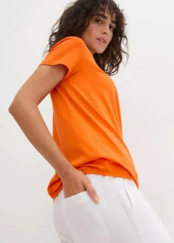 Best Shirt aus reiner Baumwolle, Kurzarm Damen Shirts & Tops