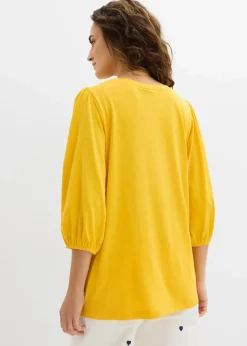 Damen bonprix Nachhaltigere Materialien|Shirts & Tops|Shirt aus reiner Baumwolle