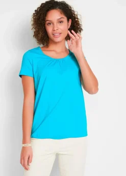 Discount Shirt aus reiner Baumwolle, Kurzarm Damen Shirts & Tops