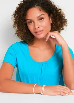 Discount Shirt aus reiner Baumwolle, Kurzarm Damen Shirts & Tops