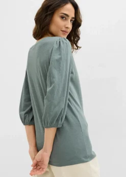 Damen bonprix Shirts & Tops|Nachhaltigere Materialien|Shirt aus reiner Baumwolle