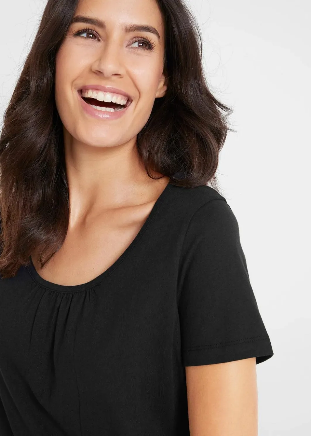 Discount Shirt aus reiner Baumwolle, Kurzarm Damen Shirts & Tops