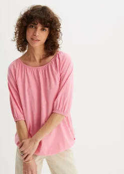 Damen bonprix Nachhaltigere Materialien|Shirts & Tops|Shirt aus reiner Bio-Baumwolle
