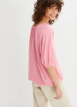 Damen bonprix Nachhaltigere Materialien|Shirts & Tops|Shirt aus reiner Bio-Baumwolle