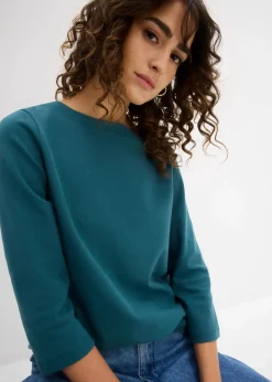 Damen bonprix Nachhaltigere Materialien|Shirts & Tops|Shirt aus reiner schwerer Bio-Baumwolle
