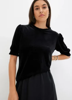 Damen bonprix Shirts & Tops|Shirt aus softem Samt