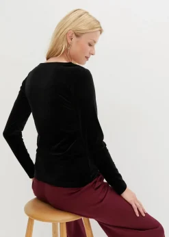 Damen bonprix Shirts & Tops|Shirt aus softem Samt