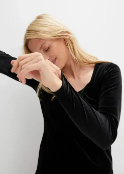 Damen bonprix Shirts & Tops|Shirt aus softem Samt
