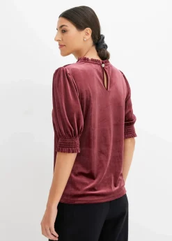 Clearance Shirt aus softem Samt Damen Shirts & Tops
