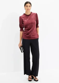 Clearance Shirt aus softem Samt Damen Shirts & Tops