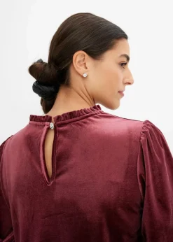 Clearance Shirt aus softem Samt Damen Shirts & Tops