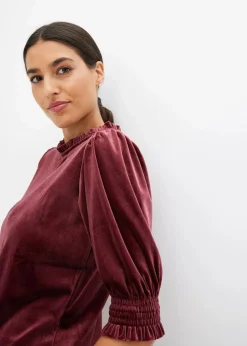 Clearance Shirt aus softem Samt Damen Shirts & Tops