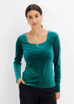 Damen bonprix Shirts & Tops|Shirt aus softem Samt