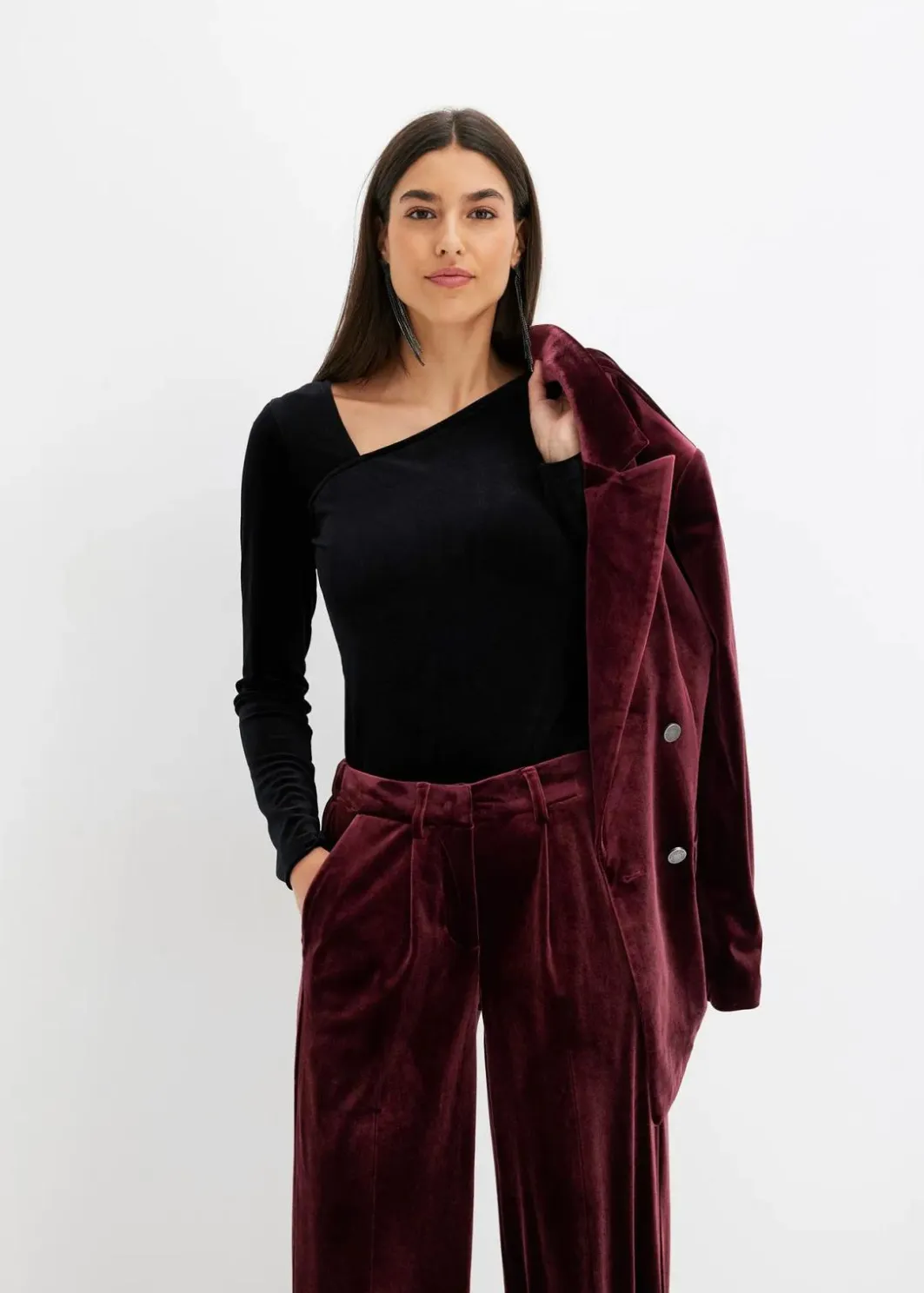 Damen bonprix Shirts & Tops|Shirt aus softem Samt