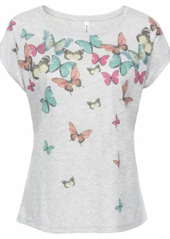 Damen bonprix Shirts & Tops|Shirt aus softem Viskose-Mix