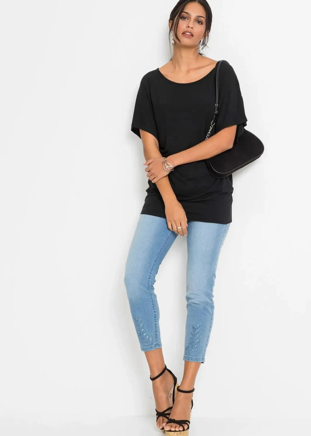 Damen bonprix Shirts & Tops|Nachhaltigere Materialien|Shirt aus Viskose-Mix